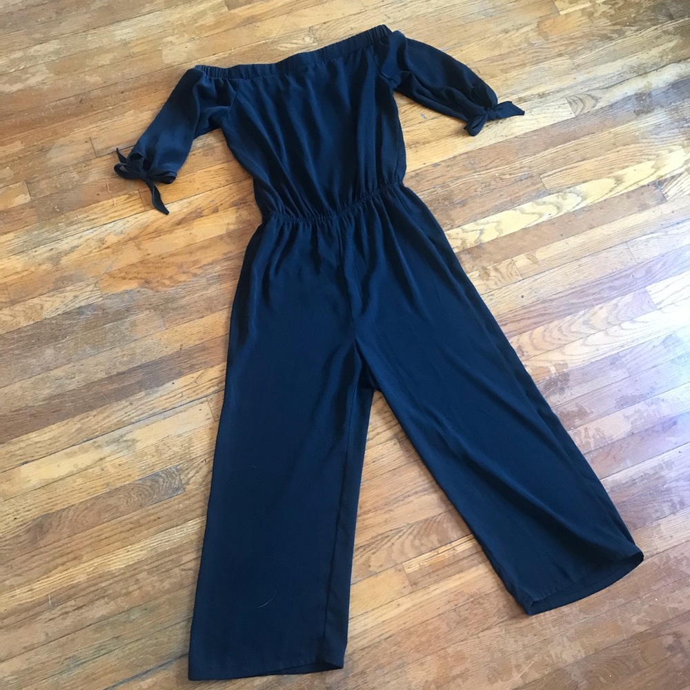 Black off the shoulder romper